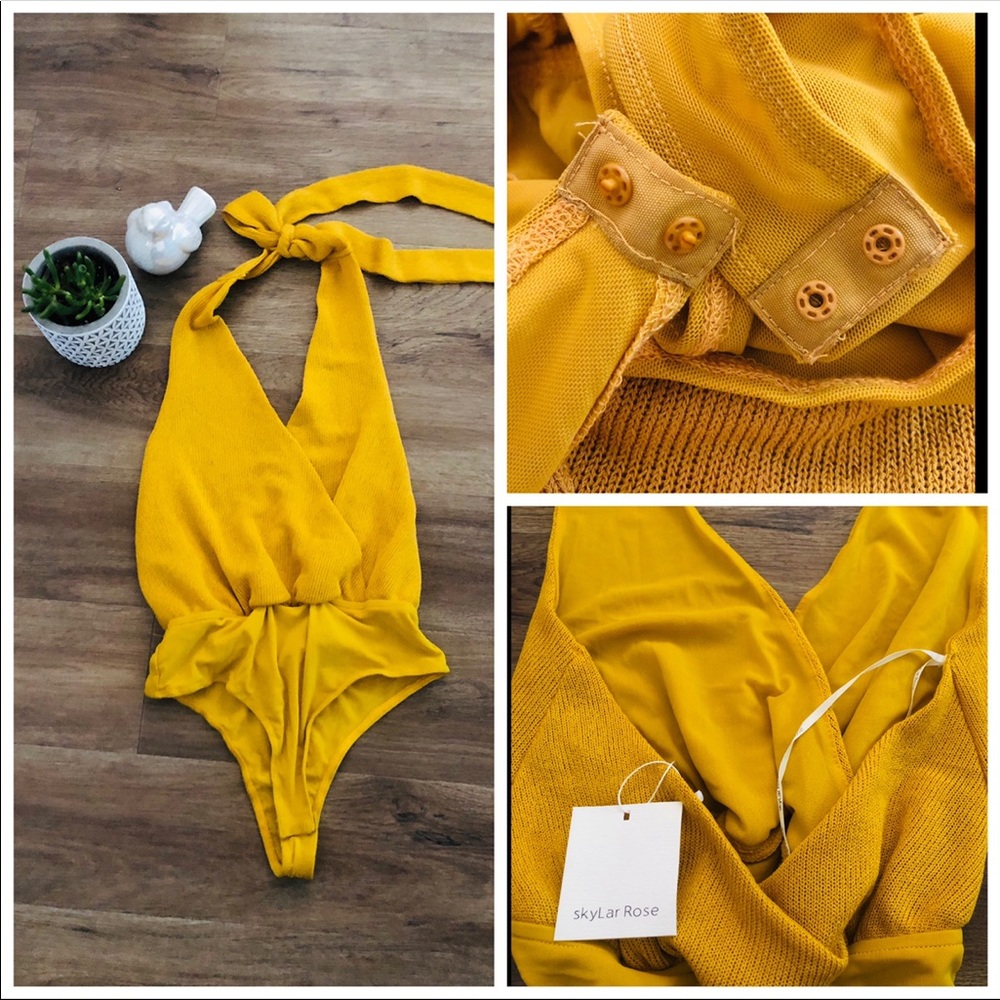 NewSkylar Rose Yellow Bodysuit